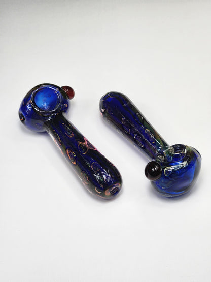 Blue Bubble Glass Pipe