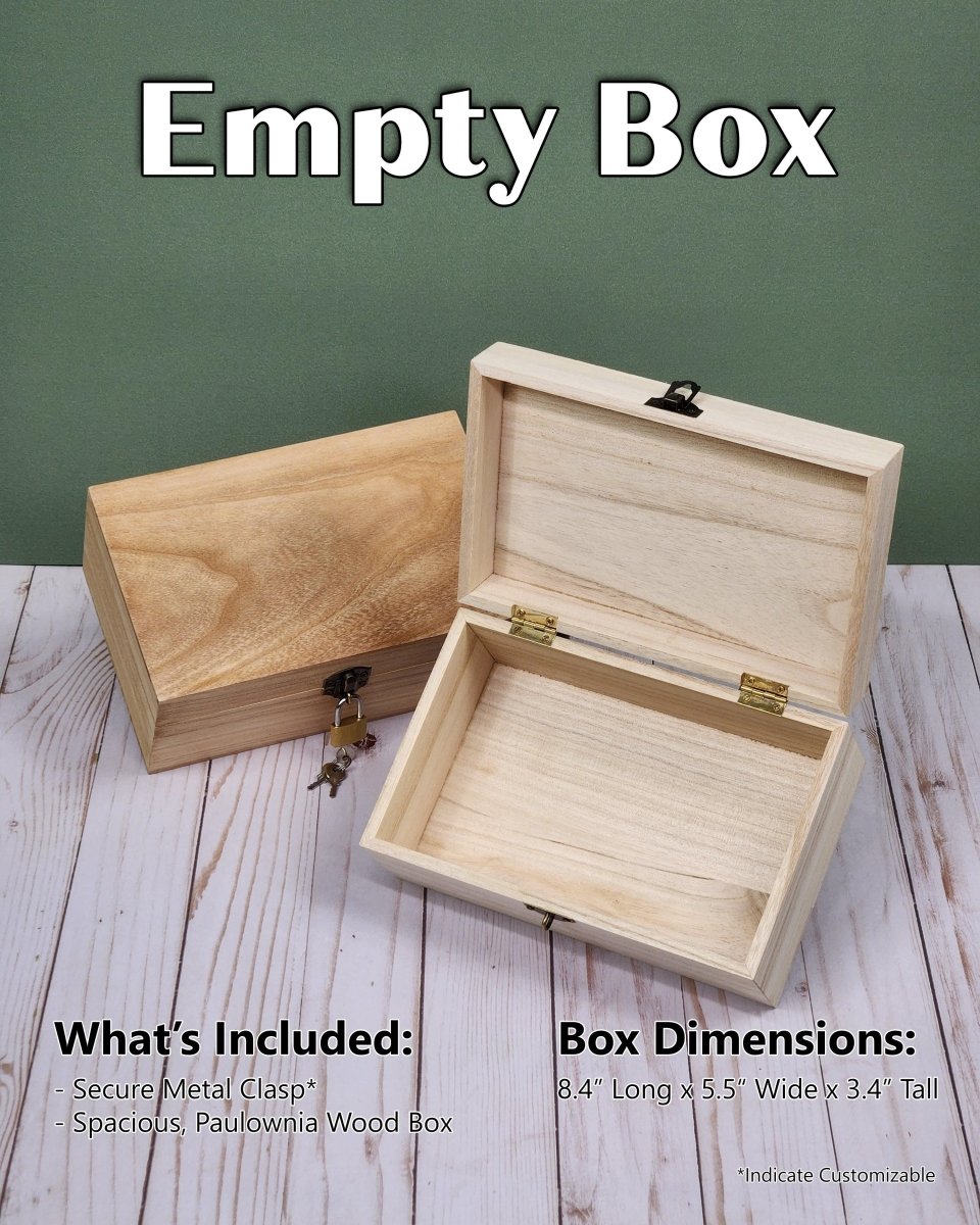 Empty Wooden Stash Box - The Bud Butler