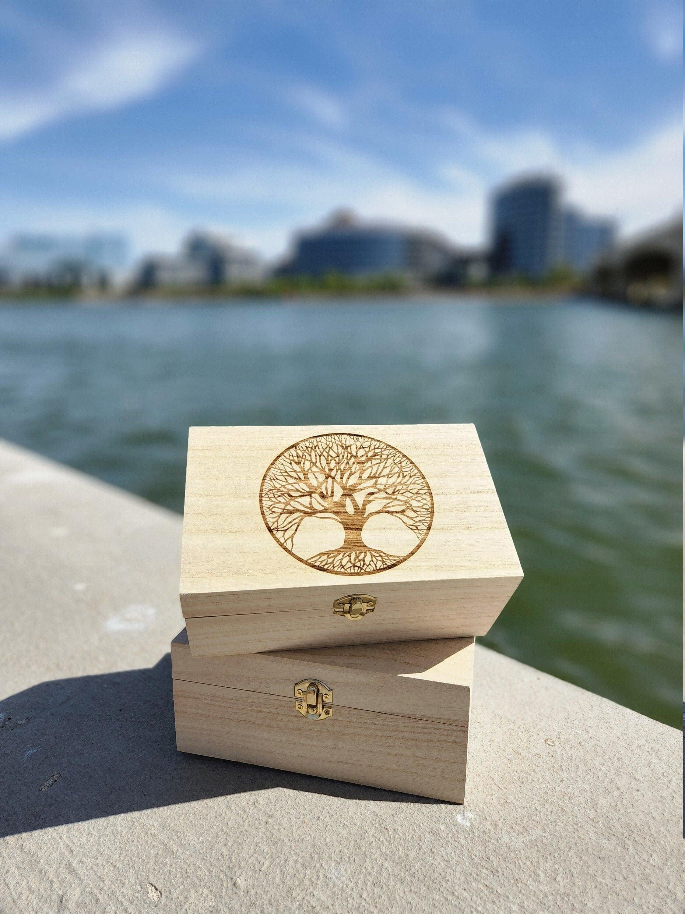 Tree of Life Engraving Over Lake - The Bud Butler